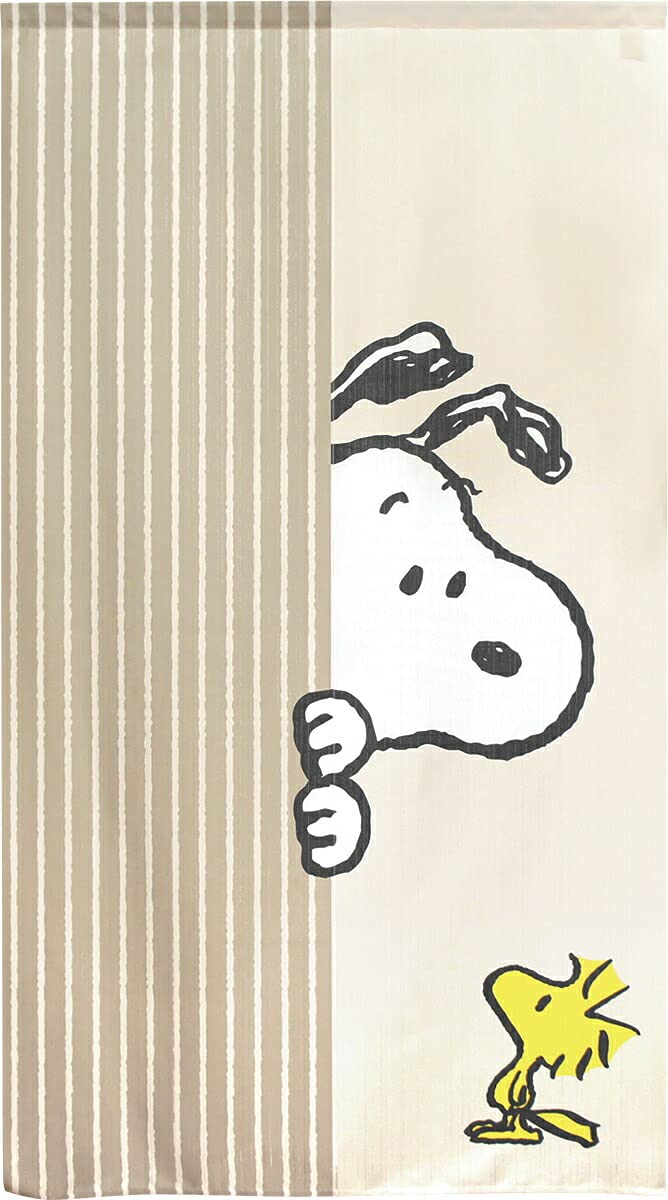 

Snoopy Look In PEANUTS SNOOPY Print 85cm 150cm 95187 Half-Length Curtain, Wide, Long, бежевый
