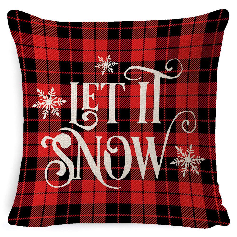 Christmas Pillowcase Home European Linen Sofa Cover Cushion Cushion Pillowcase Back Cushion