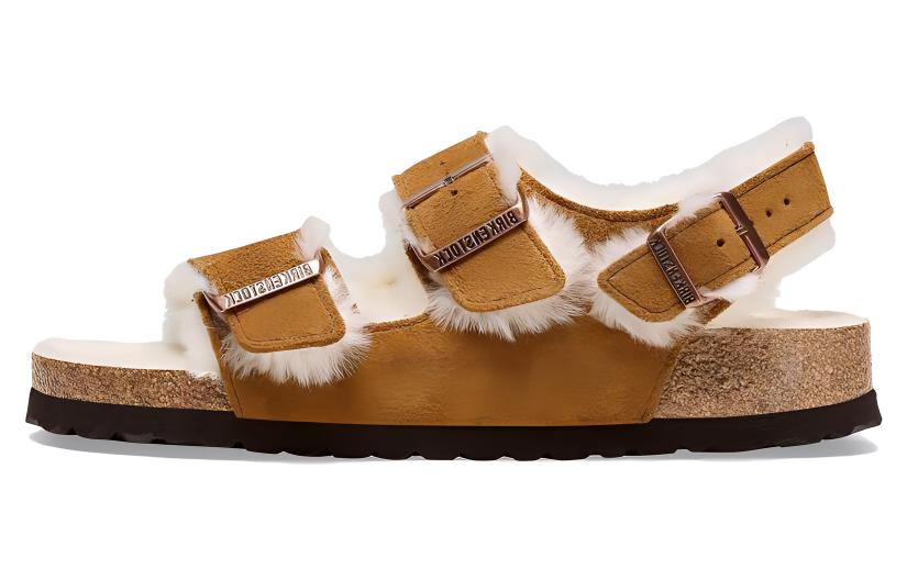 Женские сандалии Birkenstock Milano с пряжками, замшевые 1025515 36