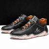 Men Boots Hand-stitching Split Leather Shoes Men Ankle Boots Moccasins Man Casual Shoes