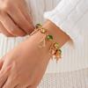 Modisches Weihnachtsmann Schneemann Weihnachtsbaum Anhänger Armband für Damen Schneeflocke Elch Krücke Verstellbare Armbänder Party Schmuck