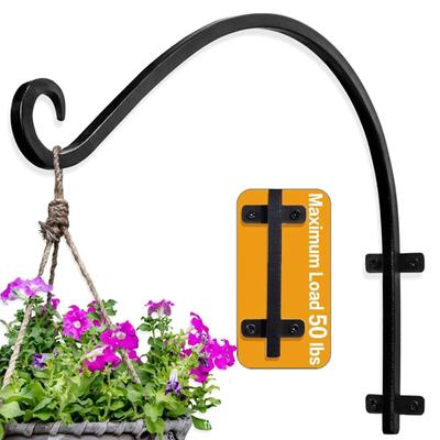 Wall Hanging Hooks Black Wrought Iron Hooks Plant Bracket Hooks Outdoor Wrought Iron Hooks For Hanging Bird Feeders
