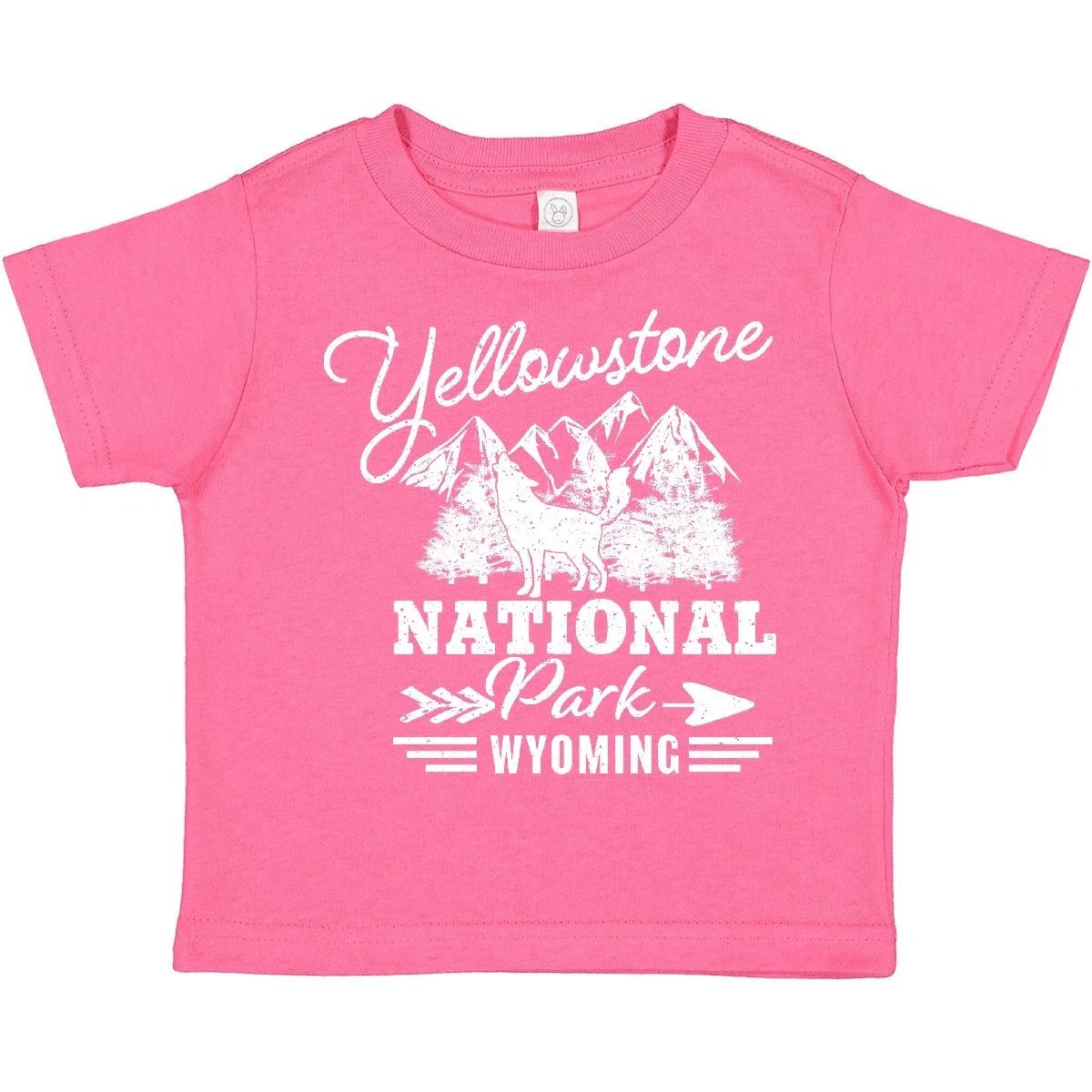 Inktastic Wyoming Yellowstone National Park Toddler T-Shirt Wolf Mountains Gift 150