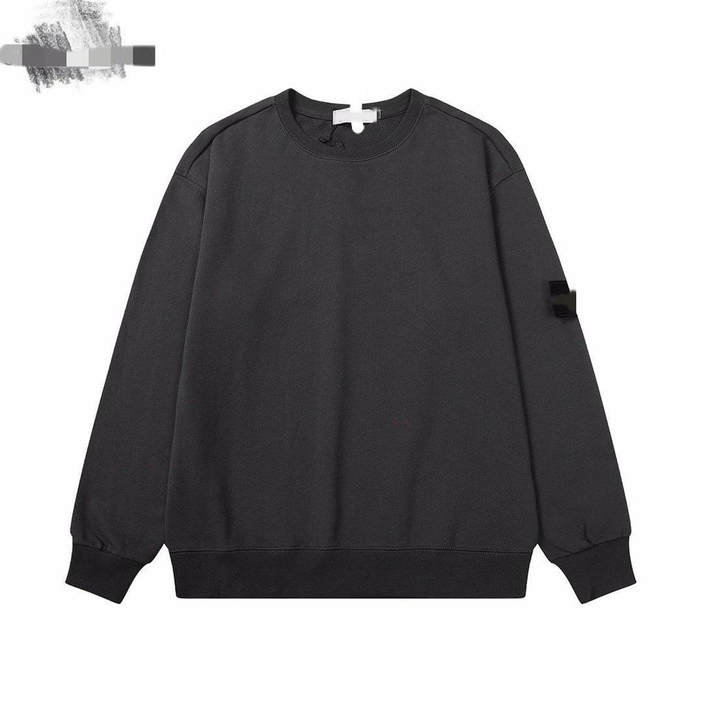 Unisex Solid Color Compass Patch Hoodie: Trendy European/American Style for Spring/Autumn, Loose Fit Long Sleeve