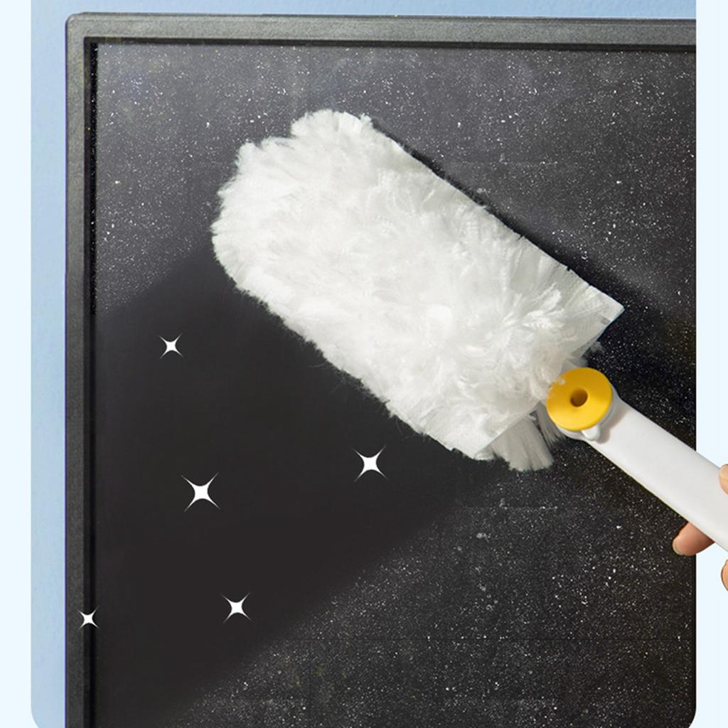 Handstaubwischer Elektrostatische Adsorption Waschbar Austauschbare Reinigungsfasern Teleskop-Staubwischer für Boden Schreibtischreinigung Flach