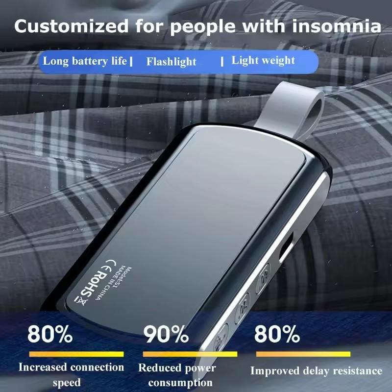 Bluetooth 5.2 Kemik İletimli Hoparlör Yastık Altı Gürültü Azaltma Hoparlörü Stereo Müzik Çalar El Fenerli Uyku Yardımcısı