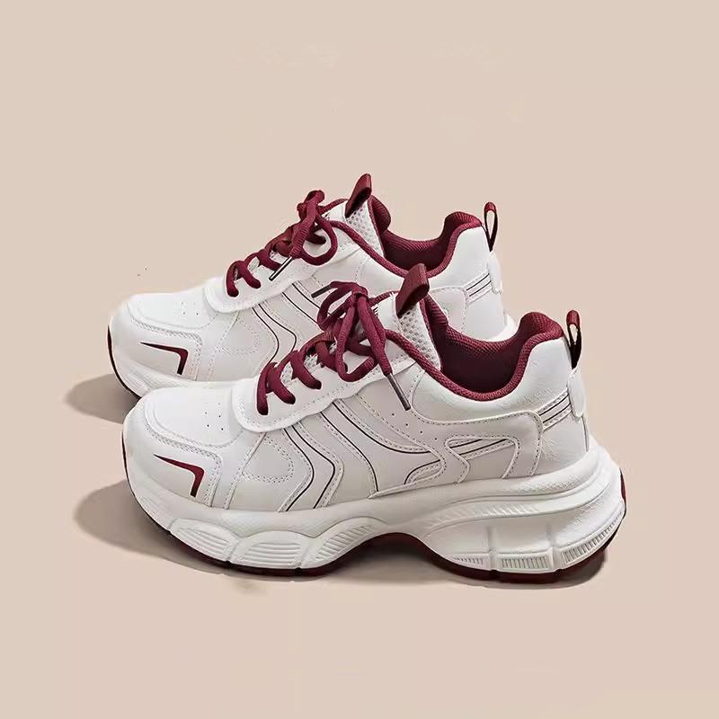 European dad shoes women's super fire 2025 spring and autumn new popular thick-soled heightening running light sports and leisure shoes
