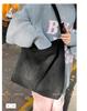 Bolso Tote de Gamuza Esmerilada para Mujer - Gran Capacidad, Bolso de Hombro Casual Versátil para Otoño/Invierno