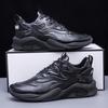 Men's Shoes Autumn and Winter New Low Cut Round Head British Fashion Men's Leather Shoes Running Sports Leisure Shoes