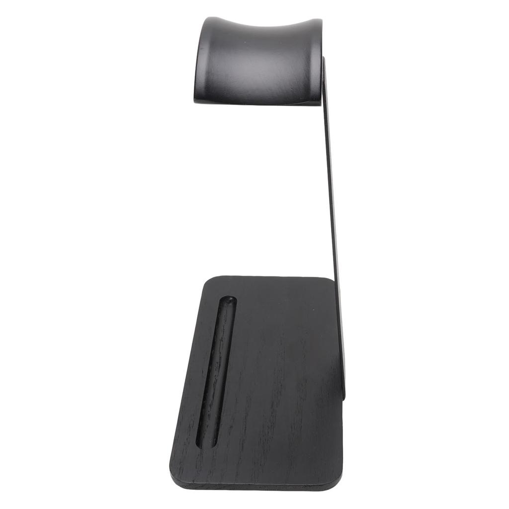 Headphone Stand Universal Wood Aluminum Alloy Space Saving Anti Slip Desktop Holder for Music Gaming Headset