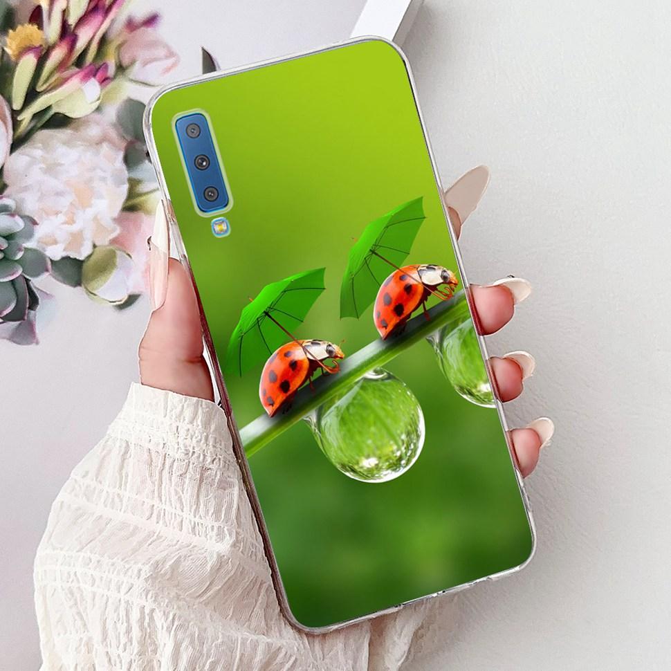 Για Samsung Galaxy A7 (2018) Θήκη Χαριτωμένη Γάτα Μόδα Ζωγραφισμένο Κάλυμμα Μαλακές Θήκες Σιλικόνης Για Samsung A7 A750F 2018 Fundas