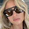 Square Vintage Sunglasses Woman New Trends Double Beam Pilot Sun Glasses Female Tea Leopard Eyewear Shades