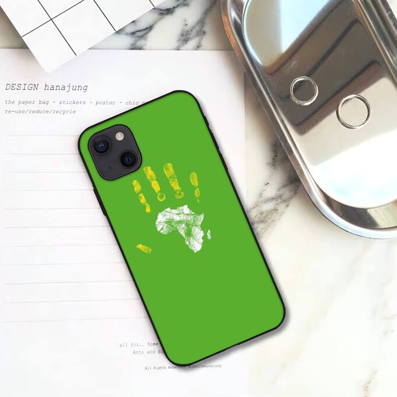 Africa Map Geogra Phone Case For iPhone 11 12 Mini 13 14 15 Pro XS Max X Plus SE XR Shell