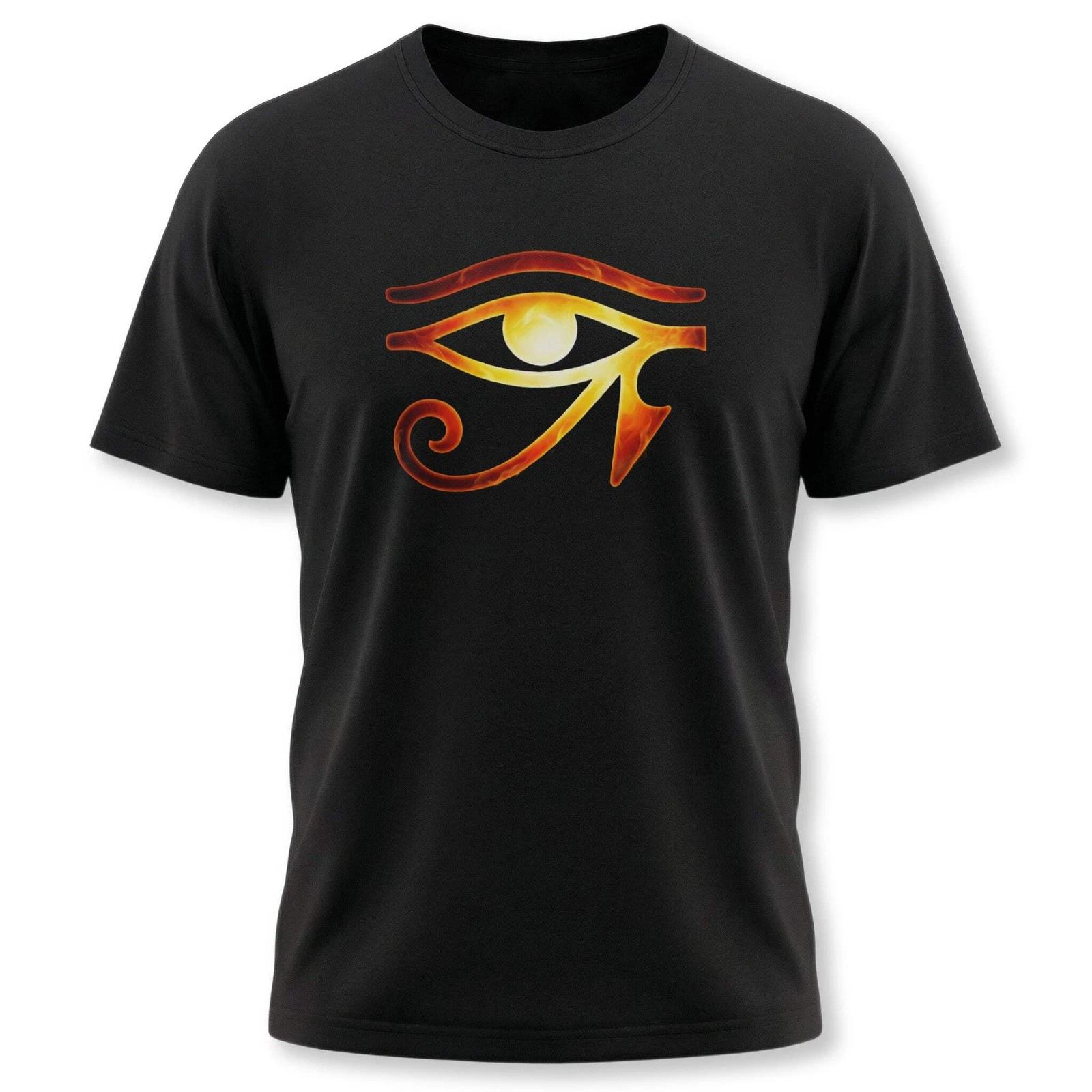 Eye of Ra Fiery T-Shirt | Egyptian Sun Symbol Mythology Unisex Tee Shirt XS