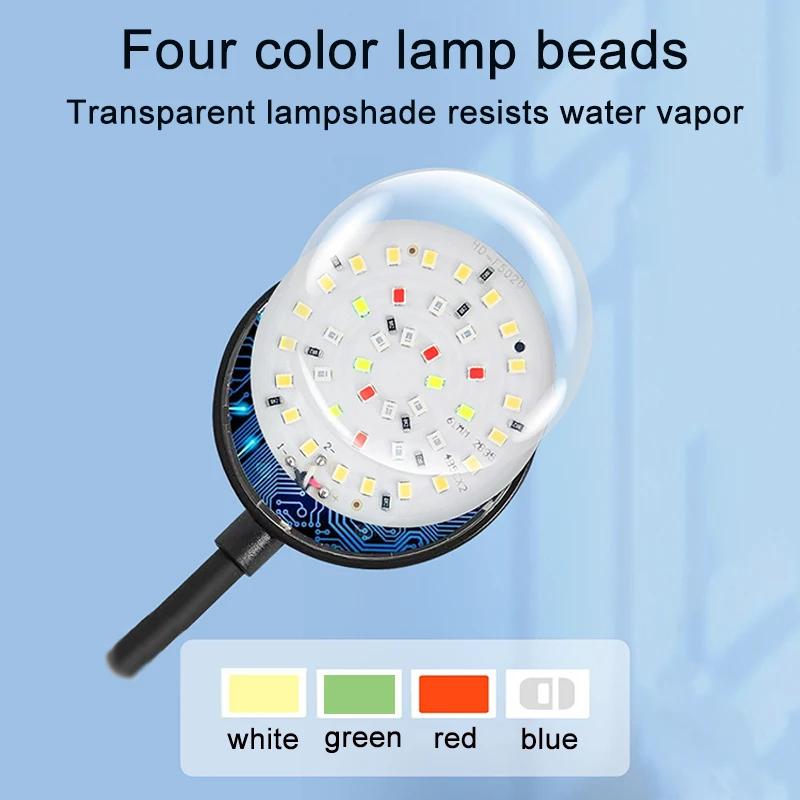 USB Aquarium LED Clip-On Fischbehälterleuchte Klein Vollspektrum 360° Drehung Helligkeit 10-stufige Einstellung Pflanzenwachstumslicht