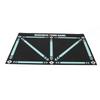 Soccer Train Mat Rubber Non Slip Backward Dribbling Training Agility Footstep Training Mat for Indoor Outdoor 90x60cm