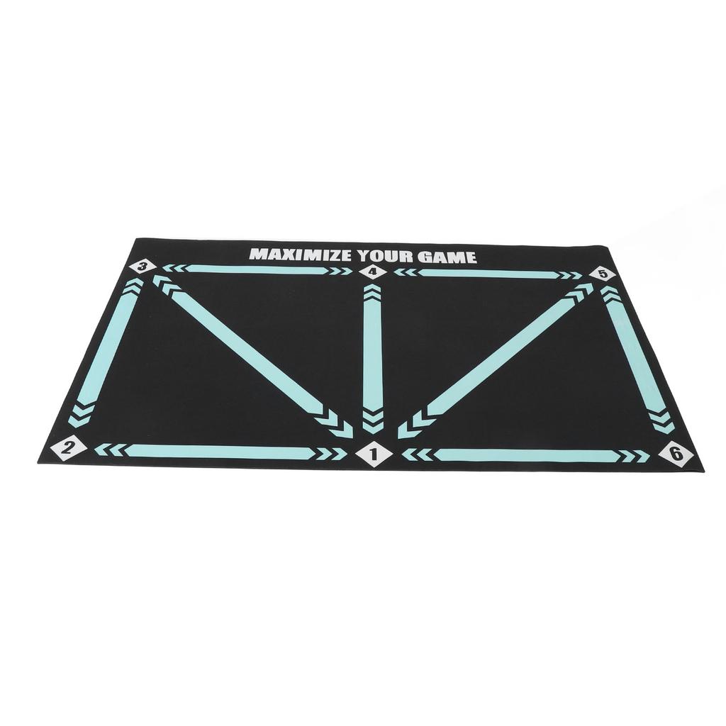 Soccer Train Mat Rubber Non Slip Backward Dribbling Training Agility Footstep Training Mat for Indoor Outdoor 90x60cm