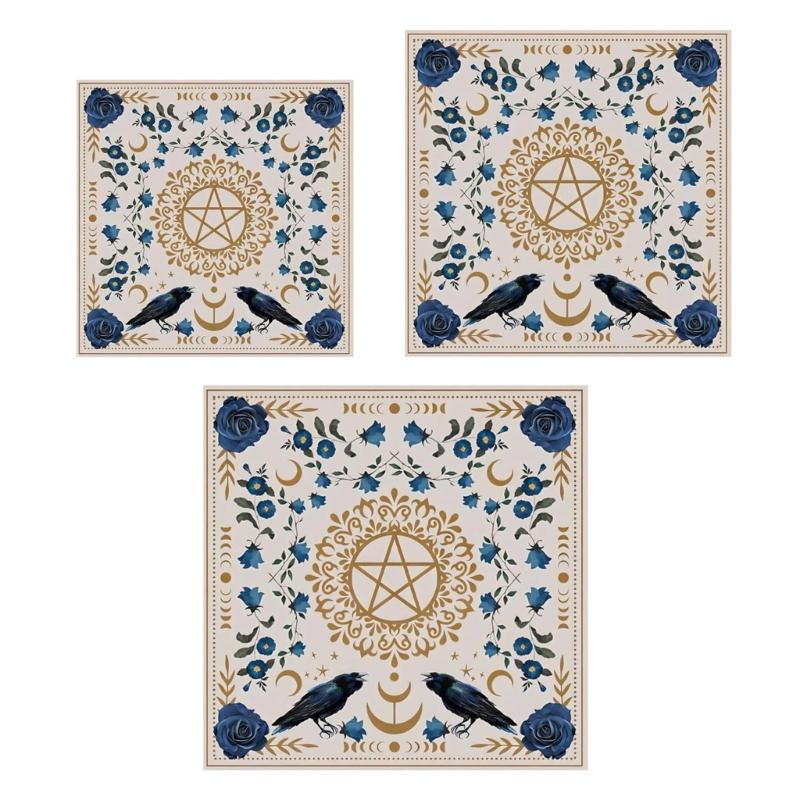 50x50/60x60/75x75cm Tarot Tablecloth Mat Divinations Board Game Oracles Card Pad