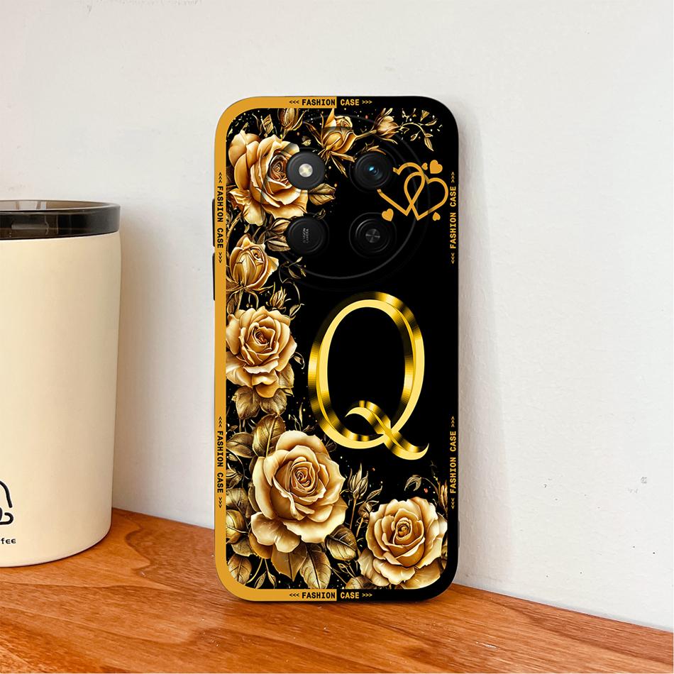 For Honor Magic 7 Lite Case For Magic 8 Lite Rose Letters Soft Phone Back Cover For Magic7 Magic8 Lite Liquid Silicone Fundas