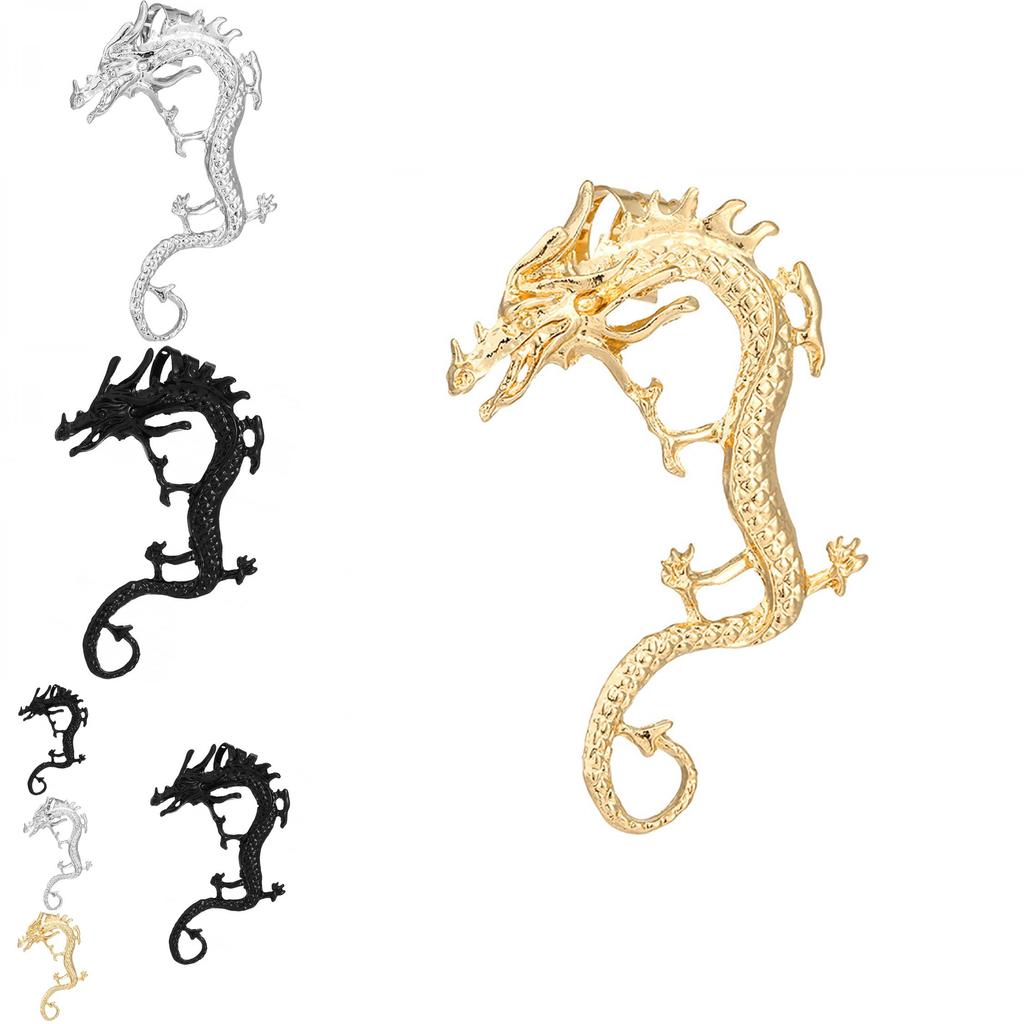 Fashionable Statement Chinese Dragon Earrings Stylish Alloy Animal Zodiac Earrings