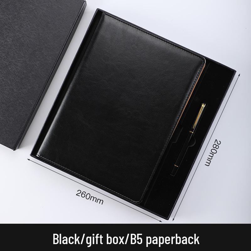 A5 Custom Imitation Leather Notebook Gift Set - Customizable Creative Journal