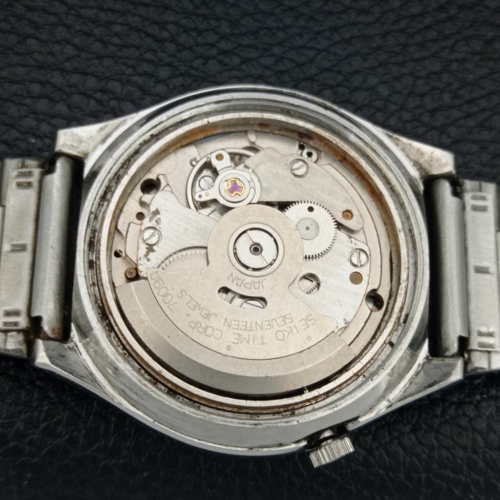 RARE VINTAGE SEIKO 5 AUTOMATIC 7009A JAPAN MENS GOLDEN DIAL WATCH A709534-1