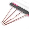 4-Piece Stainless Steel Double-Ended Blackhead and Acne Extractor Set