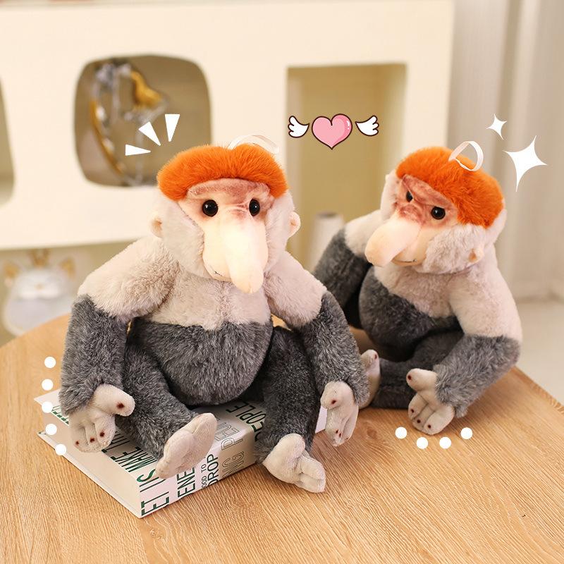 Cartoon Simulation Probosciss Monkey Doll Cute Monkey Plush Toy Doll Children Sleeping Pillow