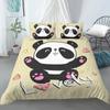 Lovely Cartoon Panda Bedding Sets Printed Duvet Cover Set For Boys Girls 135x200 Duvet Cover King Single Double Size Room Decor