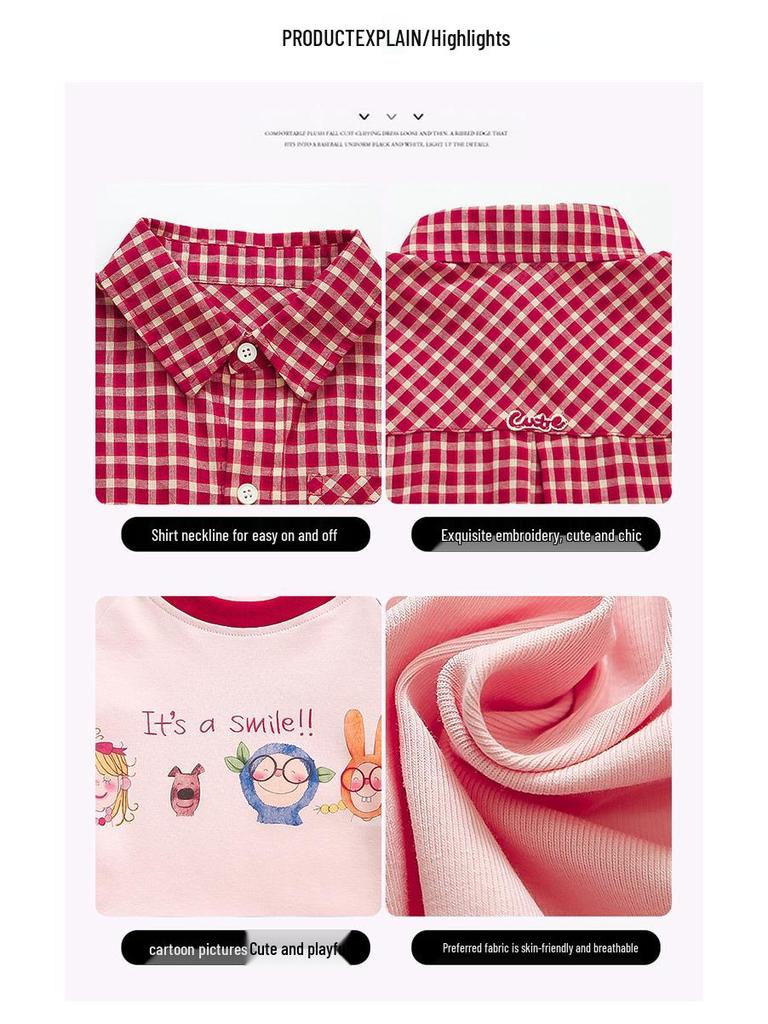 Girl's Plaid Shirt Jacket - Spring & Autumn 2025 Style for Baby & Toddler