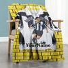 Juventus Customize Text Blanket Throw Personalized Blanket Soft & Cozy Throw For Bedding Sofa Livingroom Bed Four Seasons Multipurpose