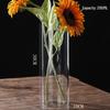 High Borosilicate Glass Hydroponic Vase & Desktop Planter - Straight Tube Design for Artistic Arrangements and Moss Ecosystem