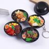 Japanese Ramen Keychain: Large Seafood Noodle Bowl Pendant and Claw Machine Toy