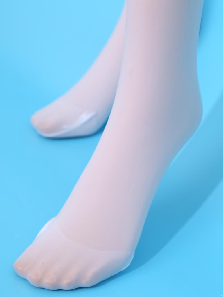 Damska błyszcząca prześwitująca body-pończocha z długim rękawem, otwarta w kroku i na biuście