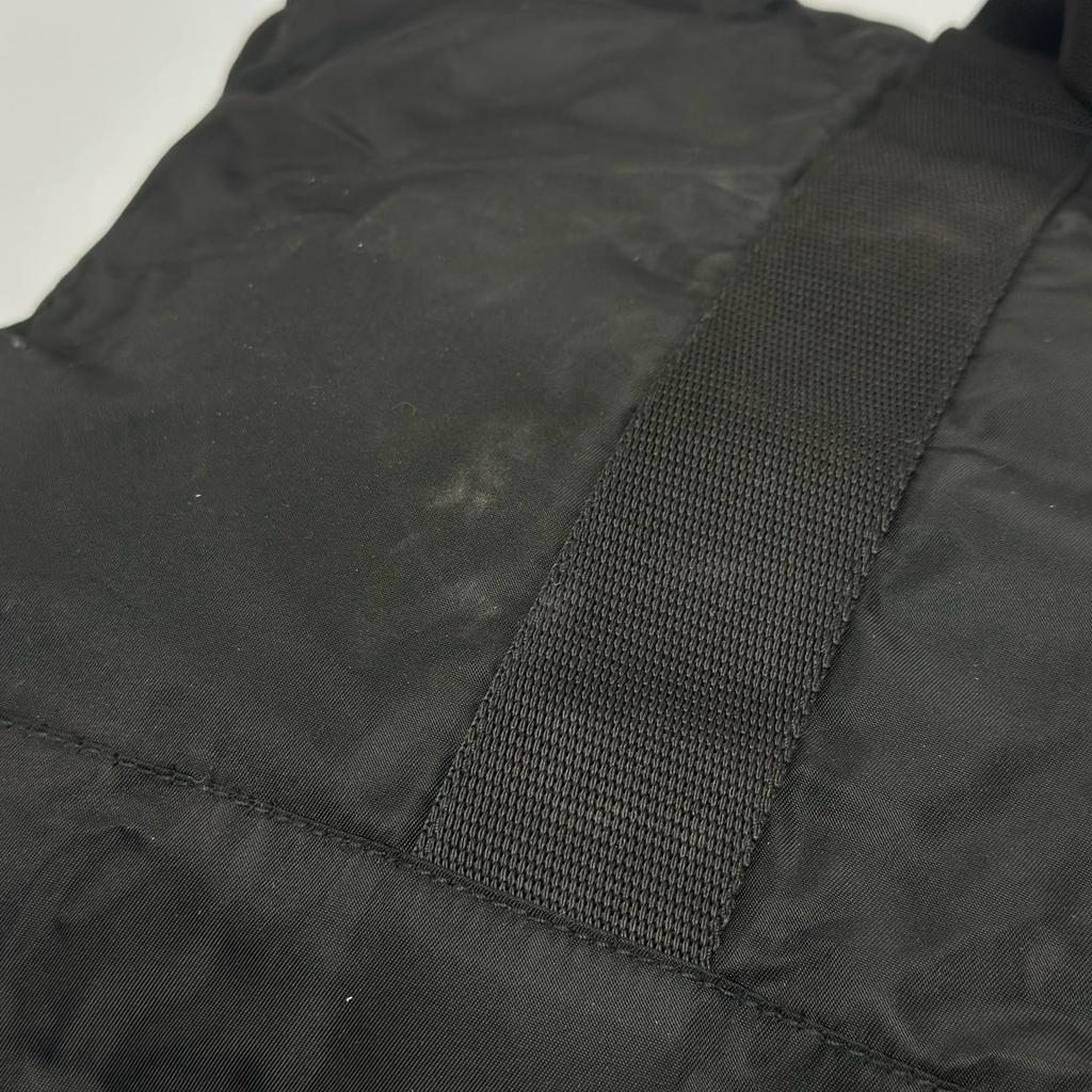 PRADA Triangle logo Boston bag black unisex used