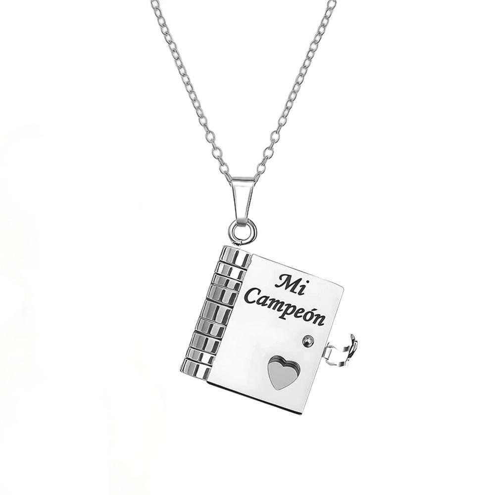 Европейская и американская популярная титановая сталь Любовное письмо Конверт Ожерелье - Прочный, Устойчивый к царапинам Подарок для дочери