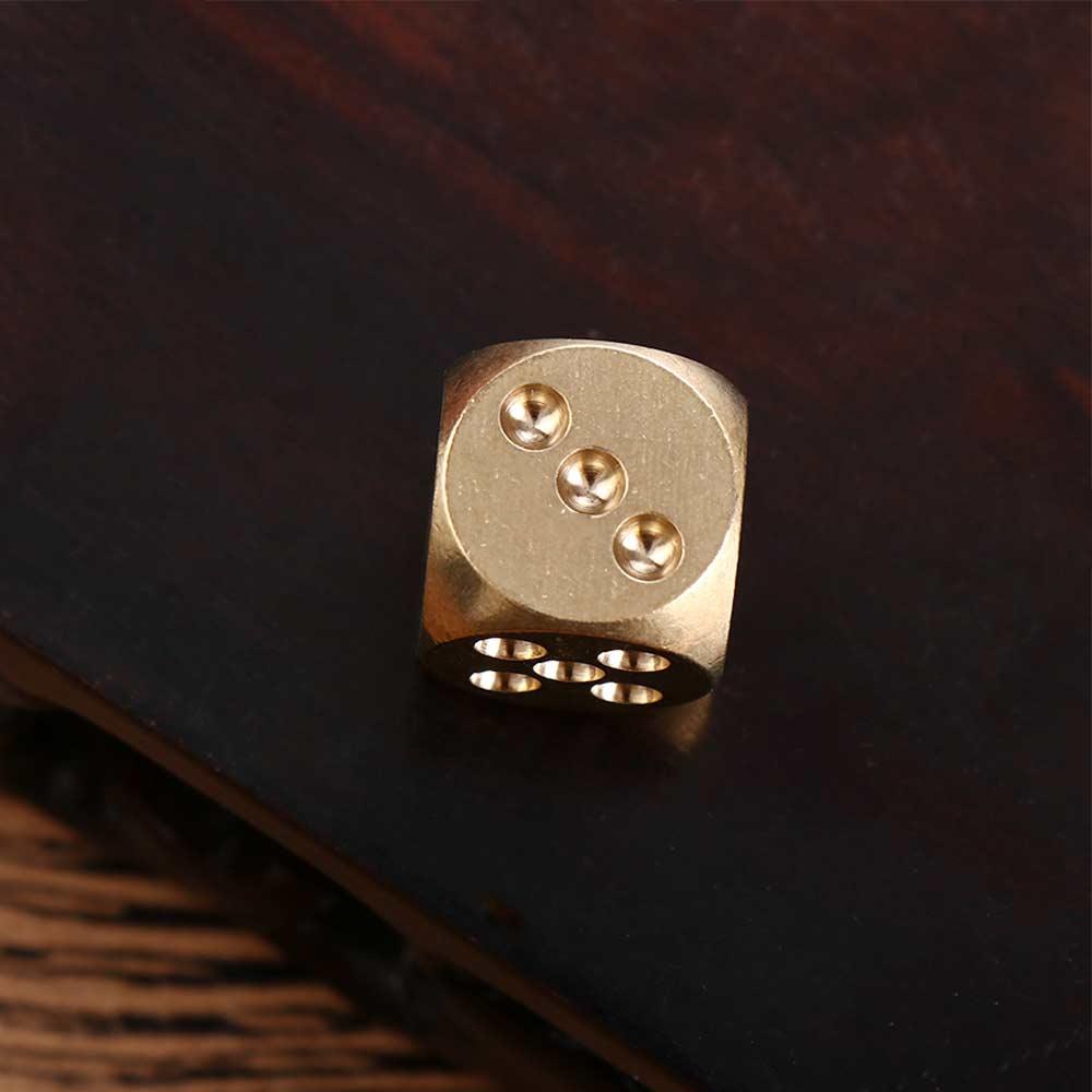 Playing Game Tool Pure Copper Hand Polished Copper Dice Brass Dice Metal Solid Dice Solid Dice