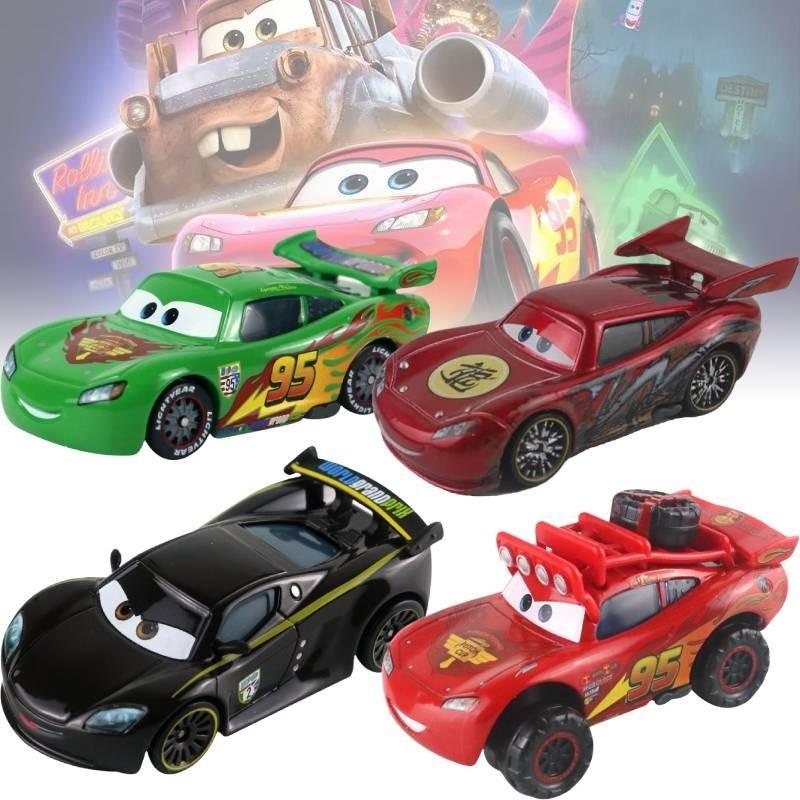 Alloy Racing Car Toy Collection Featuring Mater Orange Bad Guy And Lightning Mcqueen