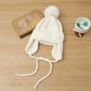 Hat women's autumn and winter cute hairball knitted wool hat thickened ear protection warm fashionable versatile