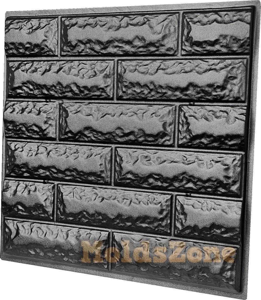 

Форма для стінового каменю, фасадної декоративної плитки, штучної цегли, під штукатурку, гіпс або бетон Класика чорний