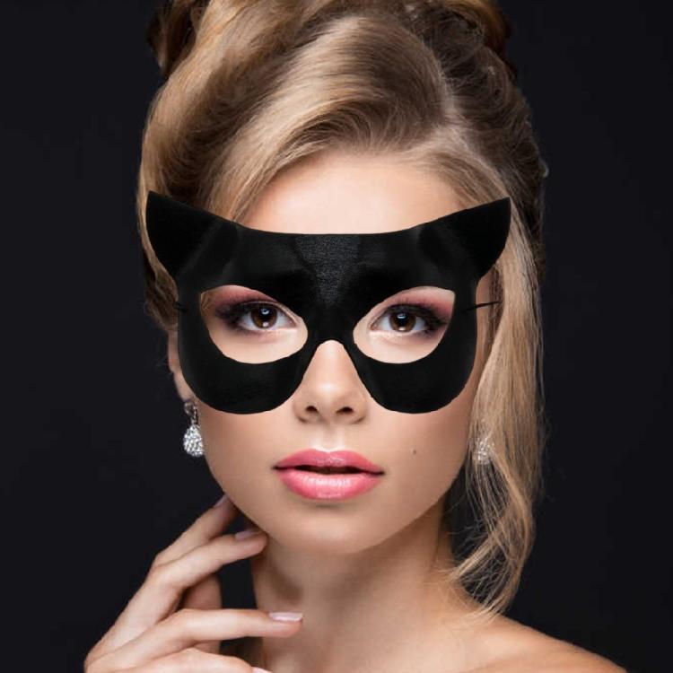 3Pcs Black Cats Costume Accessories Cats Woman Costume for Women Halloween Masquerades Mask Bells Choker Necklace Whip