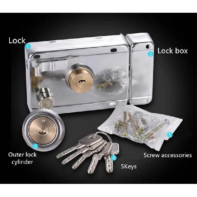1Piece 2.0mm Thickness Exterior Iron Door Locks Insurance Anti-theft Security Lock Indoor Dormitory Gate Household Locker