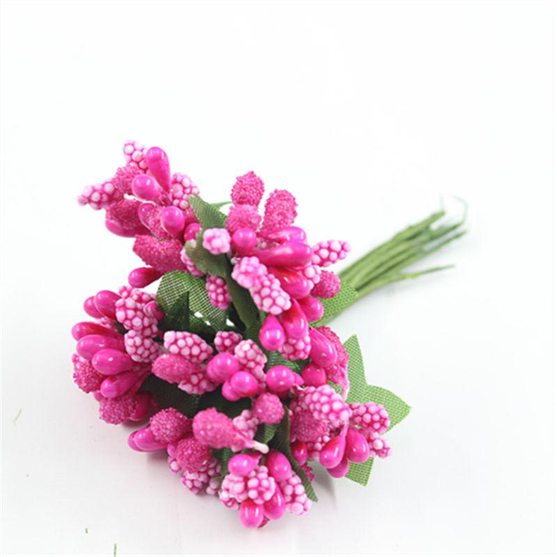 Mini Artificial Stamen Bud Bouquet Leaf Flower for Home Garden Wedding Car Corsage Decoration Box Crafts Supplies.