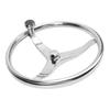 Stainless Steel Boat Steering Wheel 3 Spoke 13 1 2 Inch Dia. Marine Steering Wheel for 3 4 Inch Tapered Shaft with 5 8
