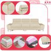 Sofa 3 Seater Sofa Bed with Sofa Bed. Bosso Family Sleeping Furniture Beige Velvet