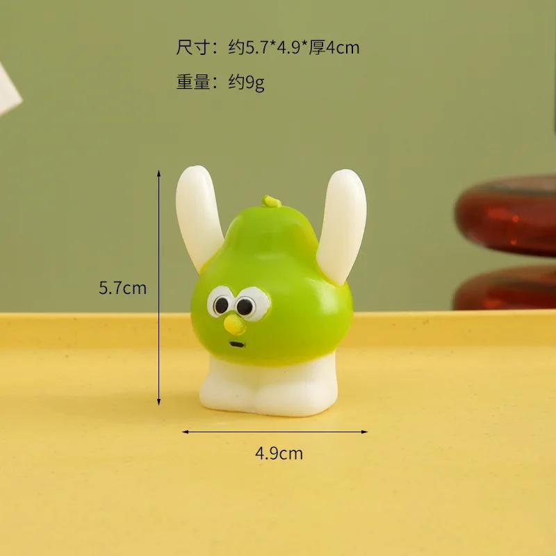 Ins Cartoon Fruit Anti-fall Card Message Interesting Ornament Card Base Desk Creative Small Animal Desktop Decoration 2025 New