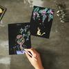 4pcs 20x14cm   Painting Paper With Drawing Stick Kids Toy