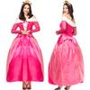 Beauty Princess Sleeping Aurora Adult Costume Pink Dress Gown Outfit Cosplay
