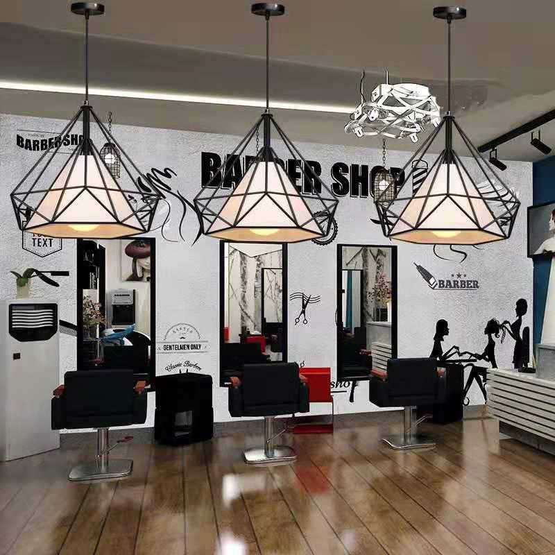 Influencer Friseursalon Retro-Kronleuchter mit Diamant-Dekoration für Friseursalon oder Milchteeladen