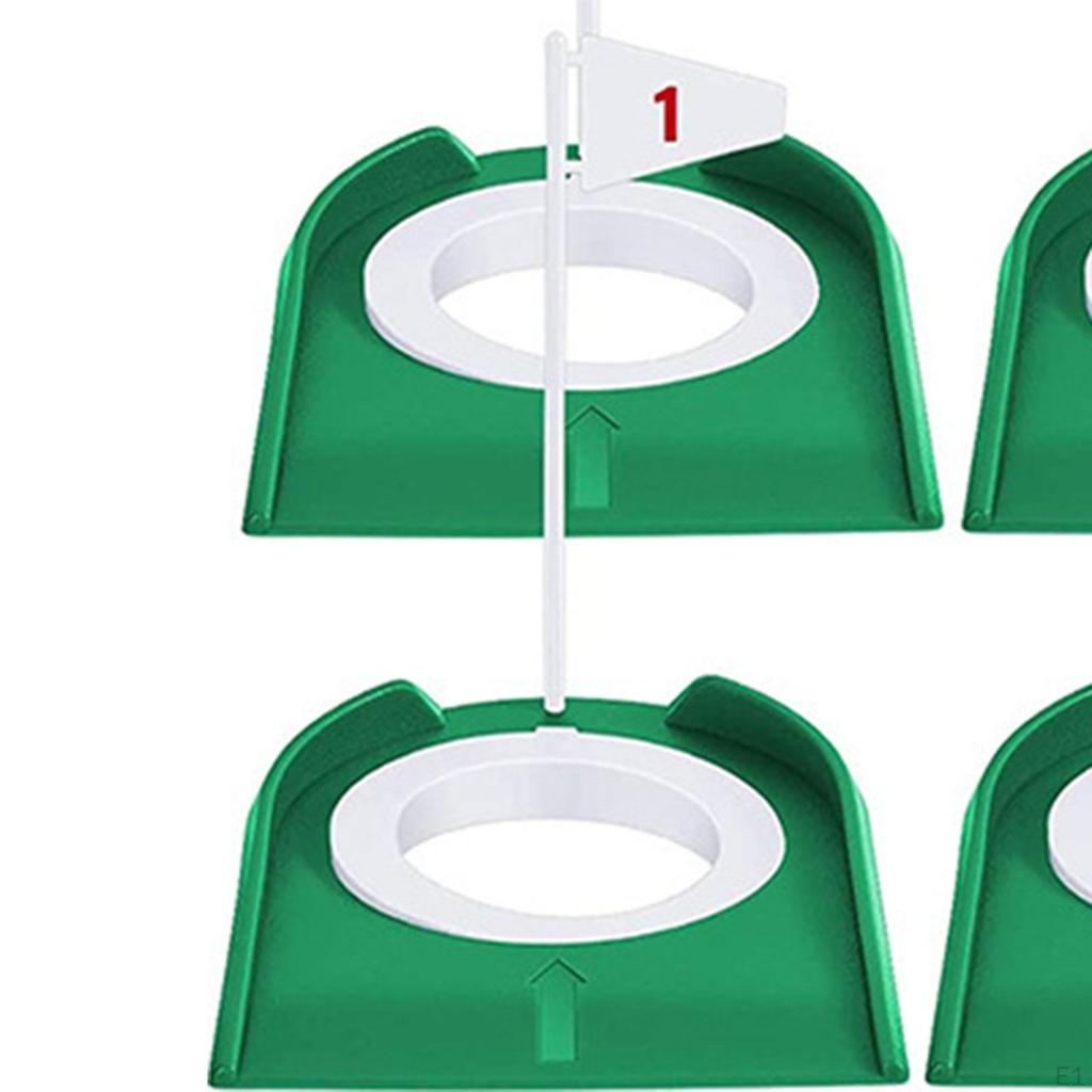 9 Pezzi Tazza e Bandierina per Putt da Golf, Superficie Regolamentare per Allenamento Putt con Bandierina Sport da Pratica